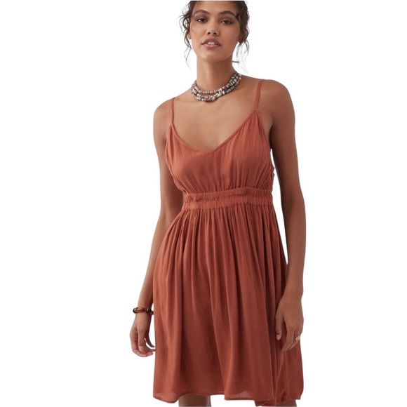 🌹O’NEILL KENZIE RUSTIC BROWN MINI DRESS - Picture 1 of 10